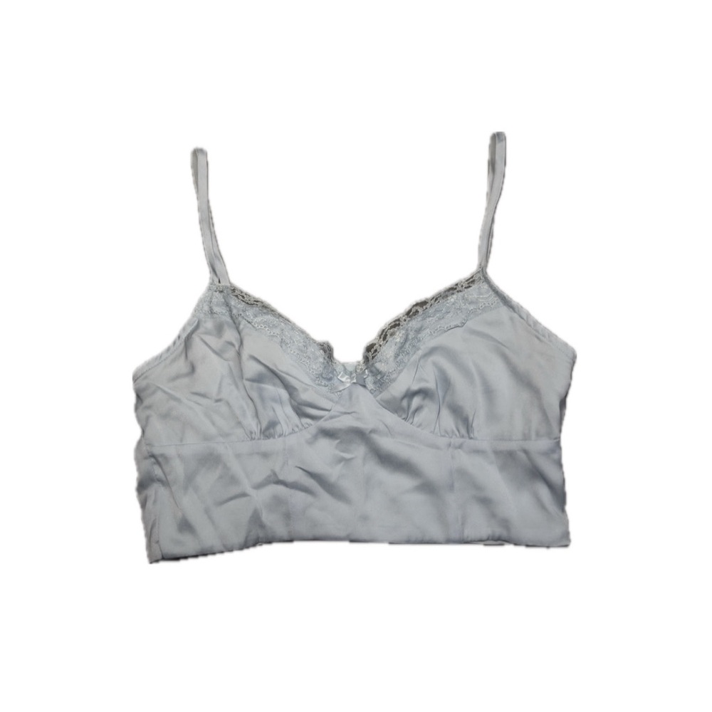 Princess Polly blue old school love crop top